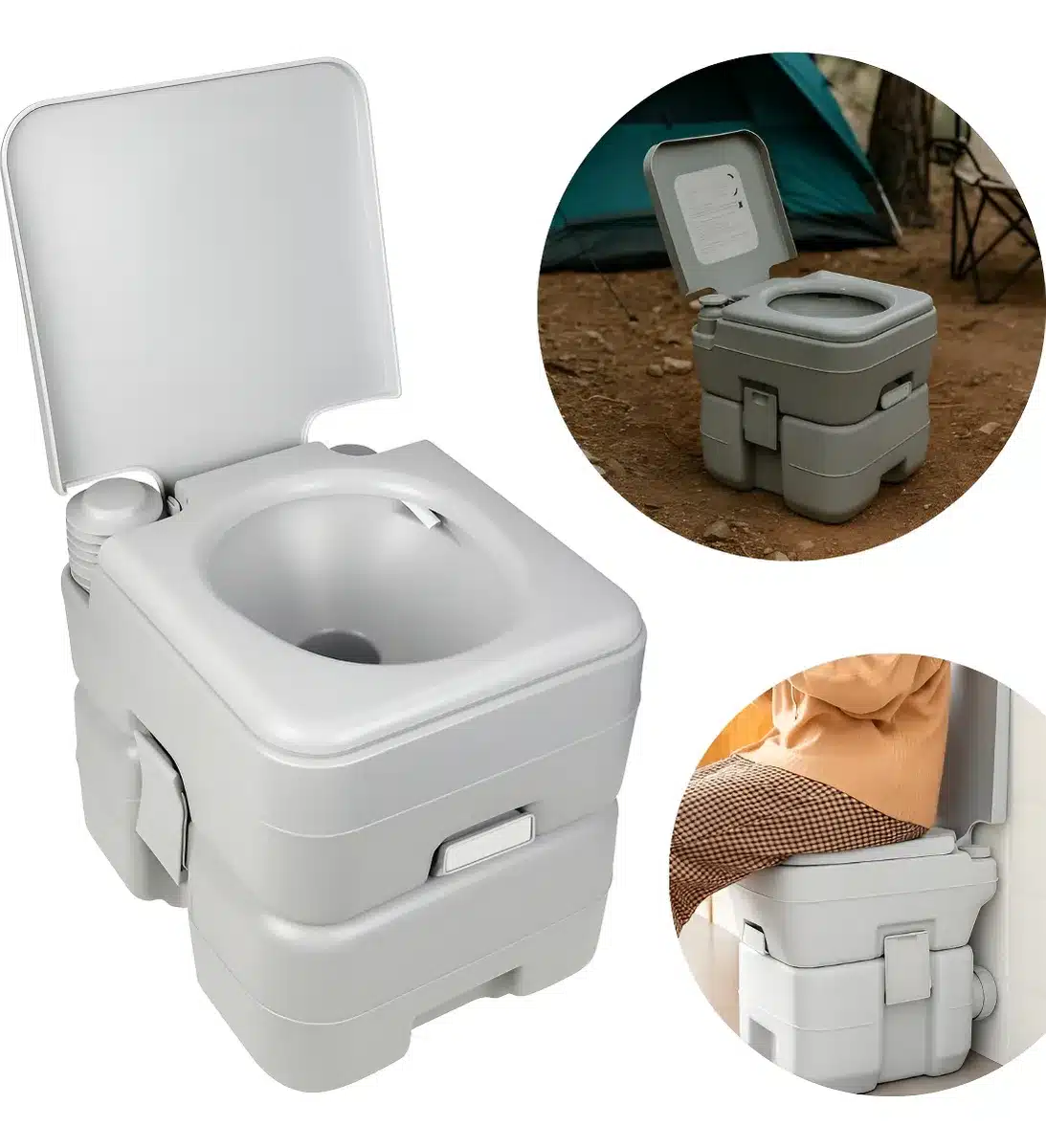 Banheiro Químico Camping Vaso Sanitário Portátil Barco 23l